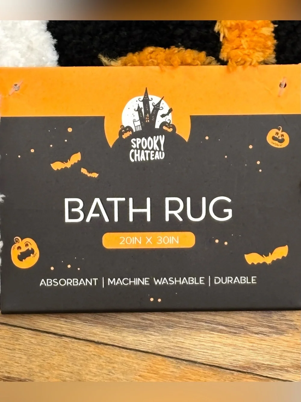 HALLOWEEN 3D TUFTED GHOST BATH MAT PLUSH SPOOKY NON SLIP 20X30 VIRAL TIKTOK NEW
